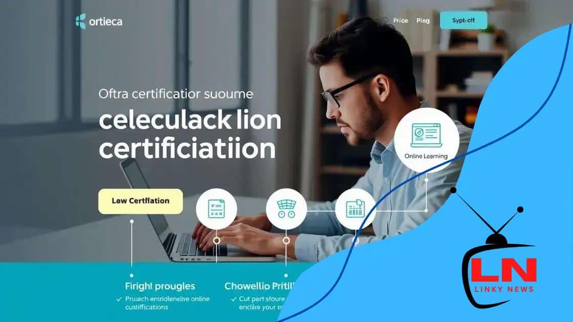 Benefits of online certifications for professionals