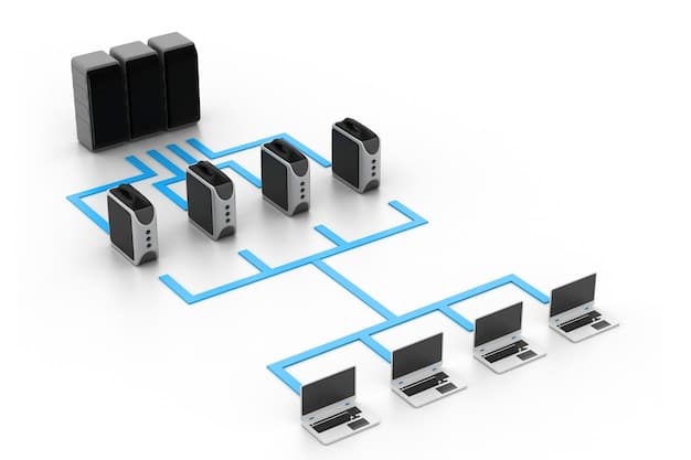 A diagram showing how Nginx sits in front of multiple backend servers, distributing traffic and providing security. Arrows indicate the flow of requests and responses.