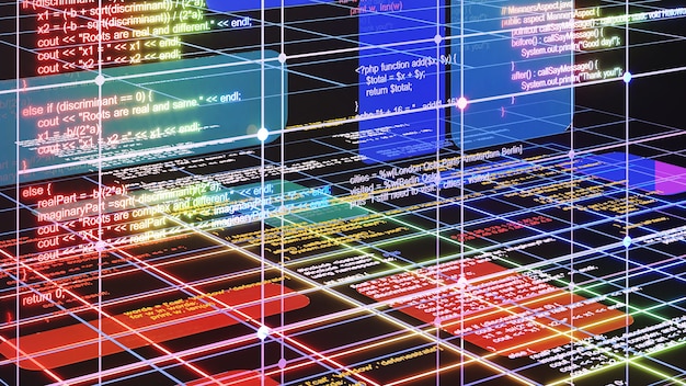 A code snippet showing a .NET Core controller with API endpoints for getting, creating, and updating product data, along with corresponding data models.