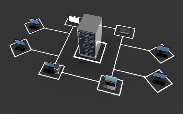 A network diagram showing data flow between endpoints and a central EDR server, highlighting the real-time monitoring and analysis of endpoint behavior.
