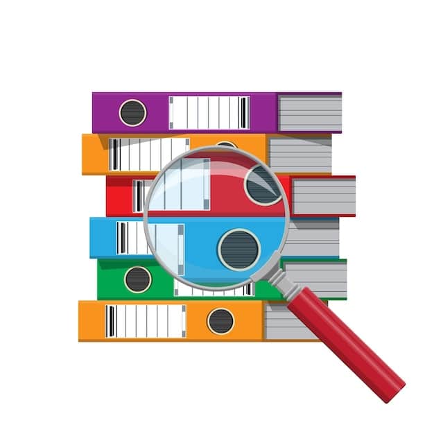 A graphic featuring stacked legal documents with a magnifying glass hovering over them. The documents are labeled with abbreviations of major regulations like GDPR, CCPA, HIPAA, and SOX.