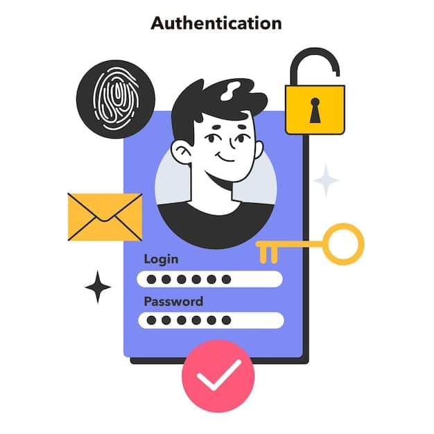 A visual representation of the different factors of authentication: something you know (password), something you have (phone), and something you are (biometrics). Clean, modern design with icons representing each factor.