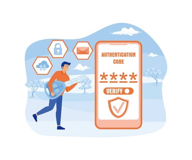 A user interface displaying multi-factor authentication setup. The interface shows options for using authenticator apps, SMS codes, and biometric authentication.