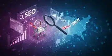 Illustration of e-commerce SEO strategies for US market growth in 2025