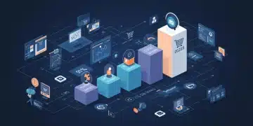 Illustration of a 3-tier customer support system reducing churn for US online stores by 18% by 2025.