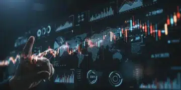 AI-driven investing dashboard showing growth trends
