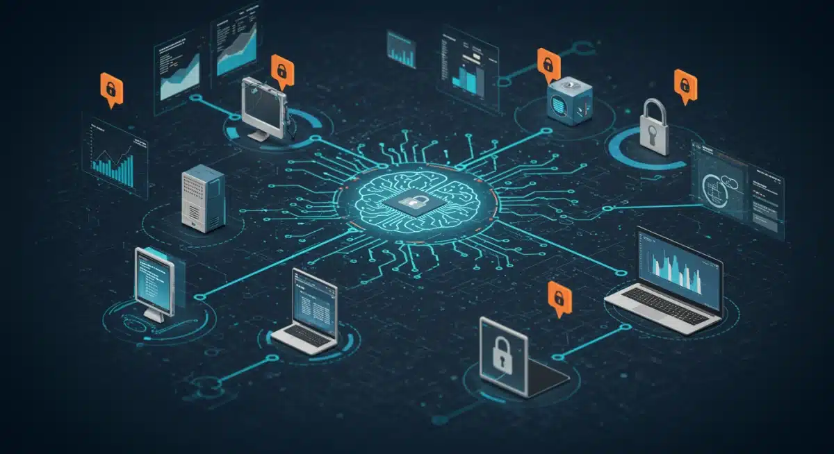 AI-powered threat intelligence system monitoring network anomalies in real-time