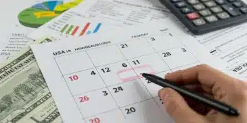 April 15 2025 deadline highlighted on a calendar with financial documents