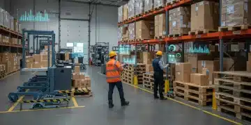 Automated e-commerce warehouse with advanced inventory management systems