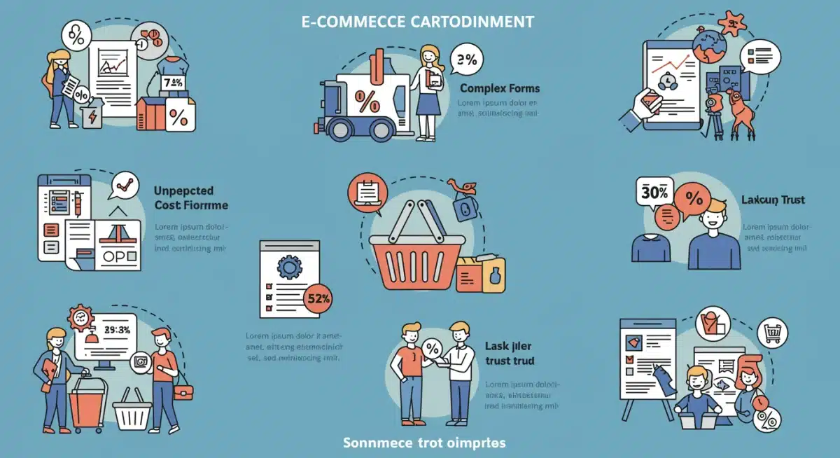 Infographic showing reasons for e-commerce cart abandonment and their impact