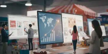E-commerce interface with personalized product recommendations and sales growth charts for Q1 2025.