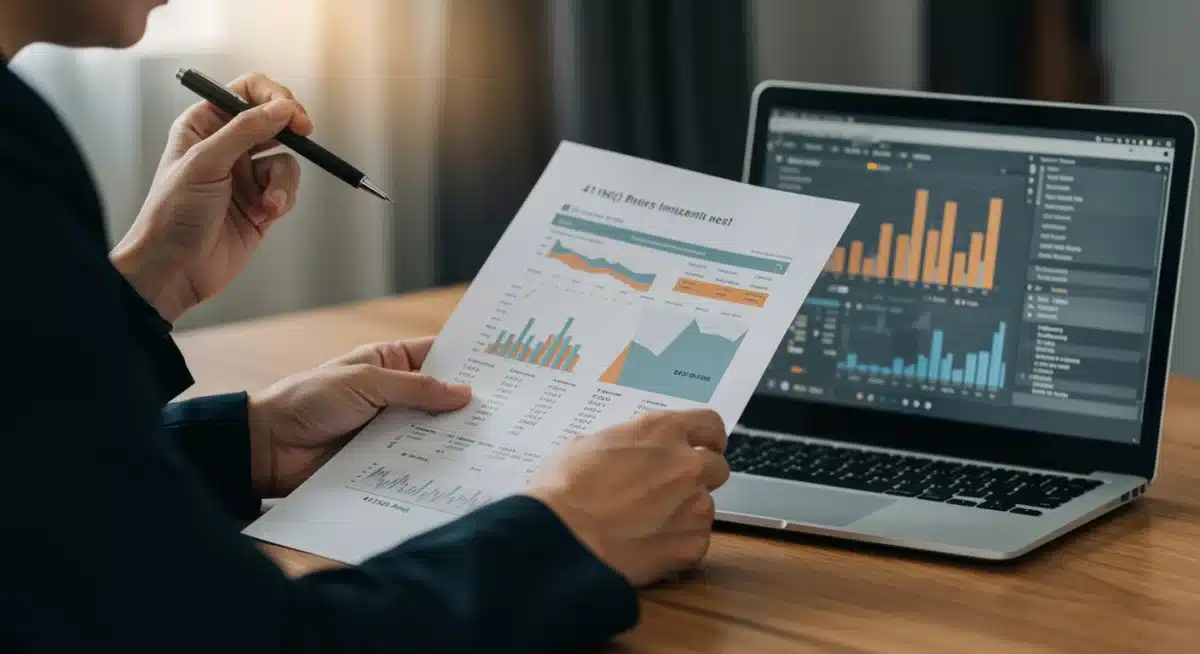 Person reviewing 401(k) statement and financial plans
