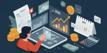Investor reviewing digital portfolio with tax reduction strategies for 2025