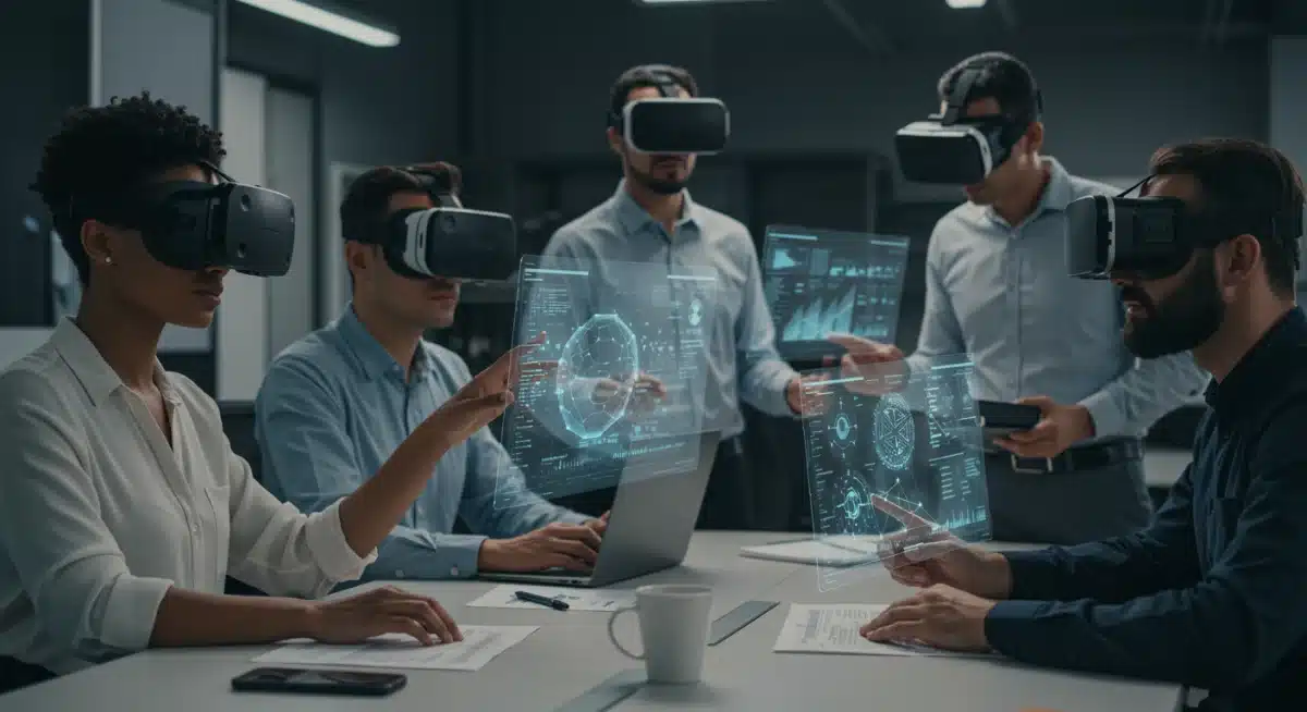 Virtual reality collaboration in a remote work setting